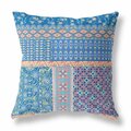Palacedesigns 20 in. Patch Indoor & Outdoor Zippered Throw Pillow Blue & Yellow PA3103541